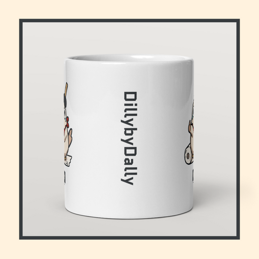 Billy Vibin' White Glossy Mug