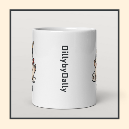 Billy Vibin' White Glossy Mug