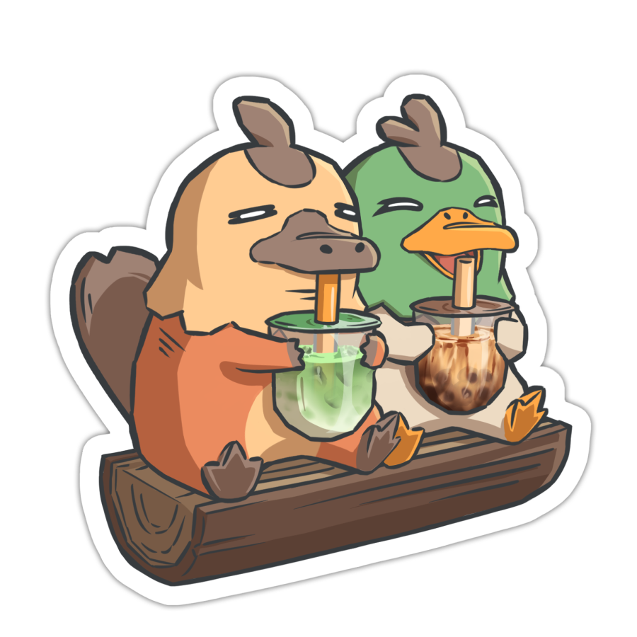 Dilly and Dally Boba Buddies Sticker